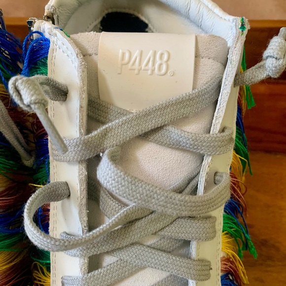 P448 Skate High Top Lisa Rainbow Sneakers - Picture 6 of 13